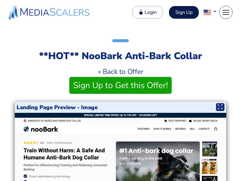 NooBark Anti-Bark Collar {+Advertorial, DTC, Alt-Landers} (Event Tracking) [US, DE, CA, AU, UK, FR, IL, +232 More]