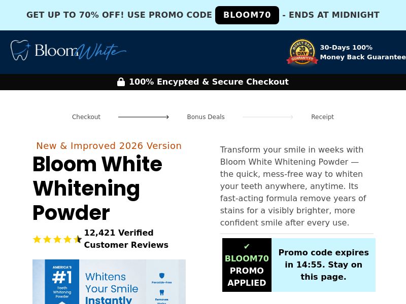 Bloom White Whitening Powder SS - UK