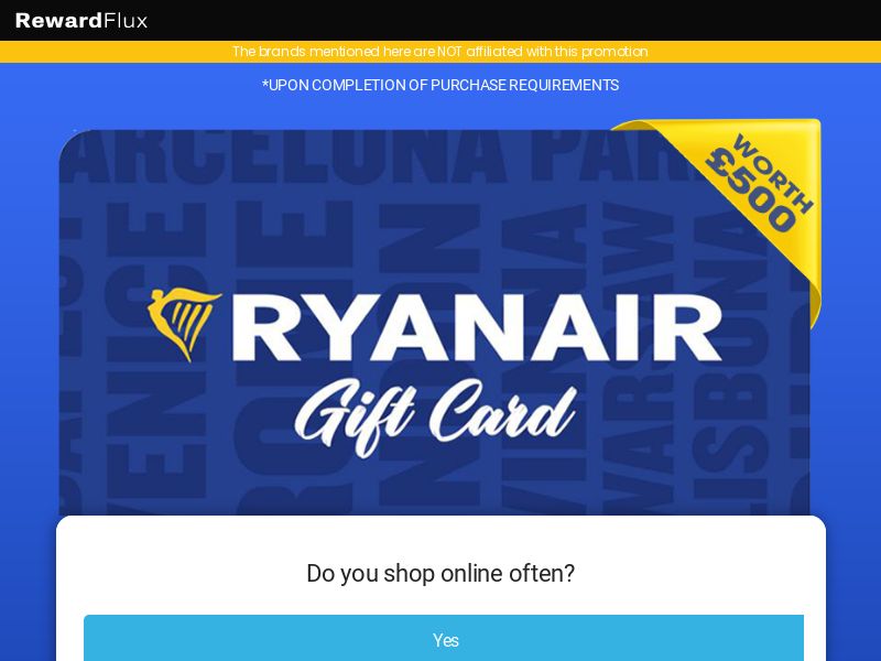 UK RewardFlux Ryanair CPL