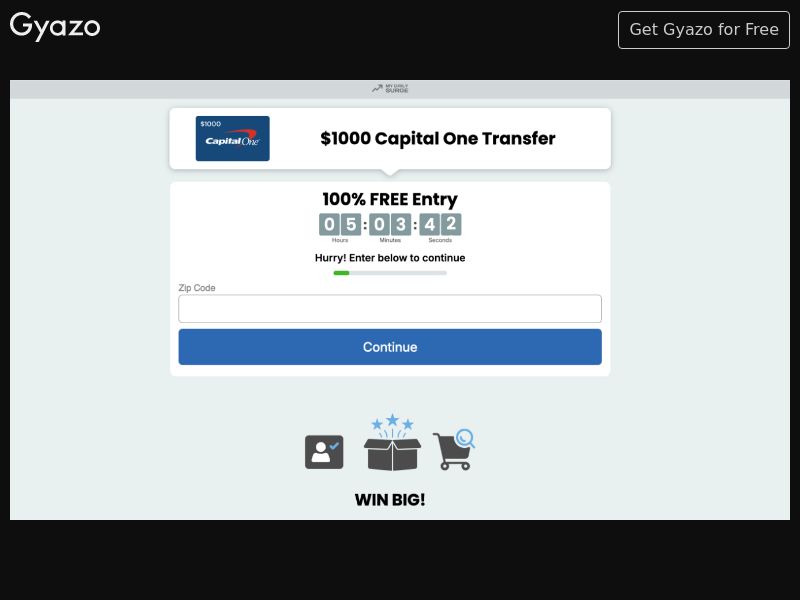 $1000 Capital One Transfer (US)