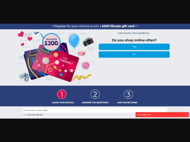 UK - Quiztionnaire - illicado Voucher FB - (CPL)
