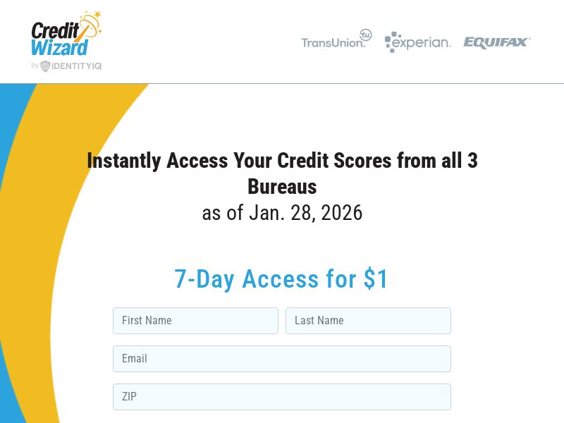 Credit Wizard | Instant Credit Scores - $1 Trial | US
