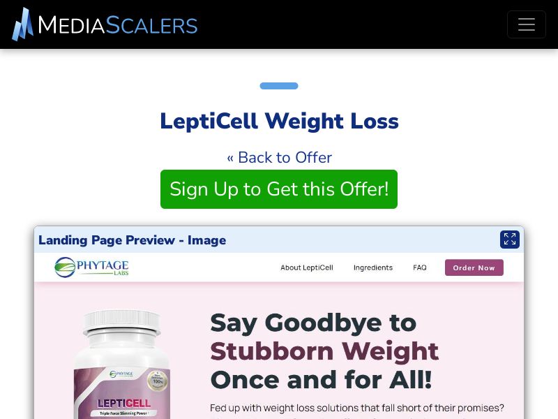 LeptiCell Weight Loss {+DTC, Alt-Landers} [US, DE, CA, AU, GB, FR, NZ, +52 More]