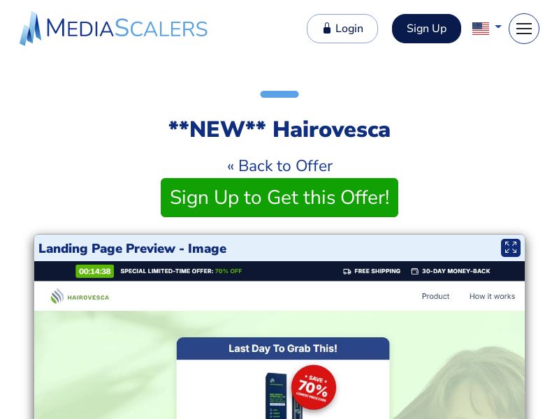 Hairovesca {+Alt-Landers, DTC, Advertorial} (Event Tracking) [US, DE, CA, AU, GB, FR, AT, +24 More]
