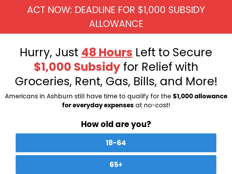 1k Subsidy (Rent, Gas, Groceries) - CPL | US