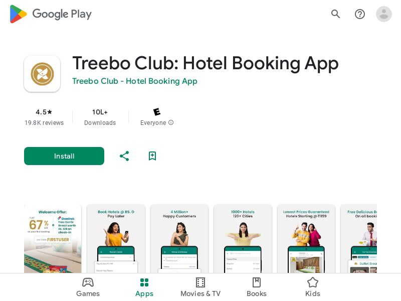 Treebo - Android - IN (CPA - Complete Order)