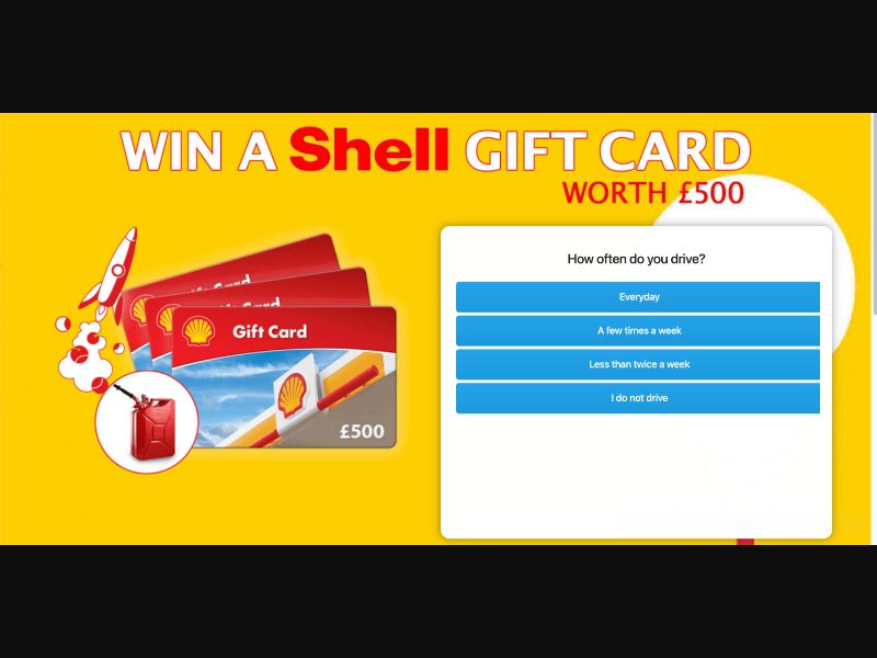 UK - Quiztionnaire - Petrol Shell Card - (CPL)