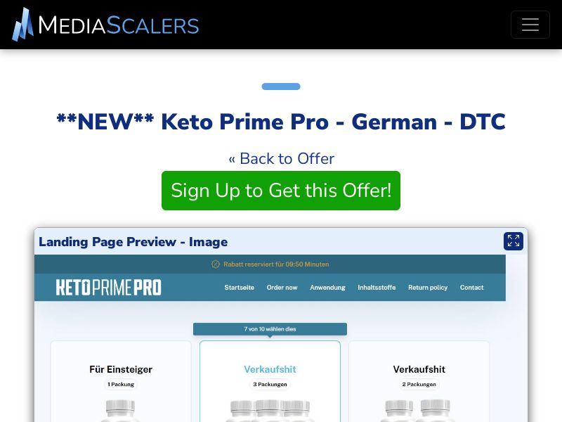 Keto Prime Pro - German - DTC (Event Tracking) [CH]