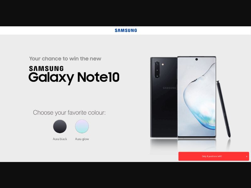 UK - Quiztionnaire - Samsung Galaxy Note10 - (CPL)