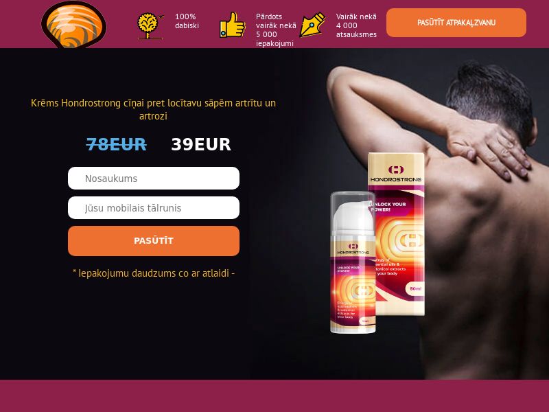 Hondrostrong LV - arthritis product