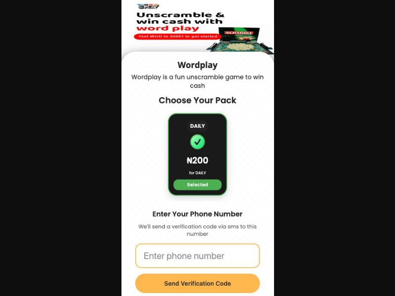 39034 - NG - [MOB] - Wordplay (Mfilter) - MTN - 2 Click