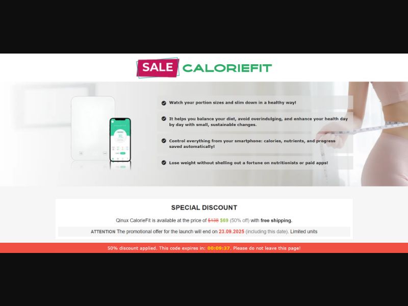 [WEB+MOB] Qinux CalorieFit – Smart Diet Scale + App /International (112 GEOs) CPS *FB/TT/Google/Taboola Pixel* [Approval Required]