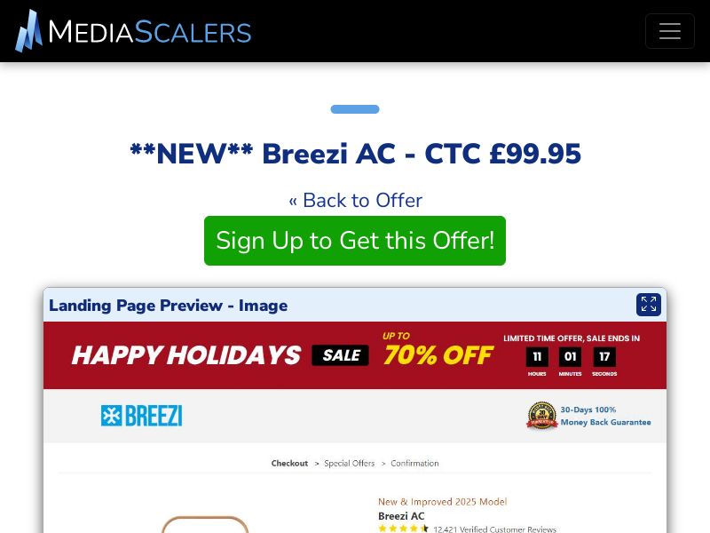 Breezi AC - CTC £99.95 {+DTC, Alt-Landers} (Event Tracking) [UK]