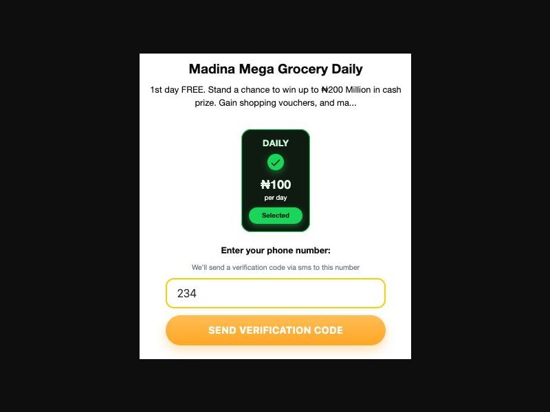 38954 - NG - [MOB] - Madina Mega Grocery Daily (Evina) - MTN - 1 Click