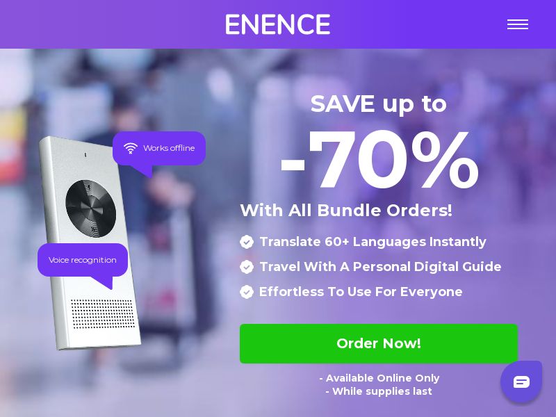 Enence - Instant Translator V2 - Travel buddy NEW!