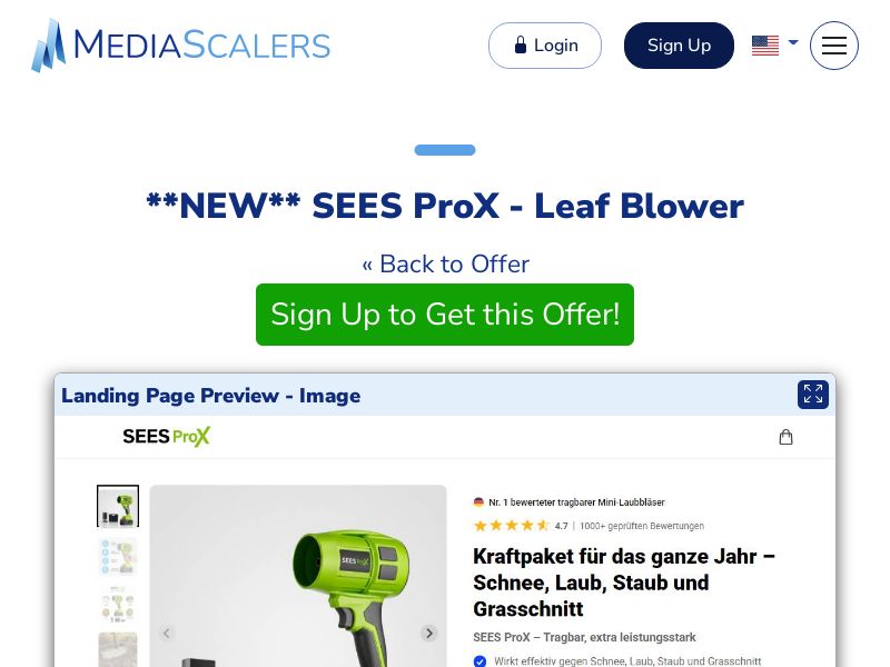 SEES ProX - Leaf Blower {+DTC} (Event Tracking) [DE, AT]