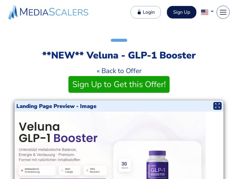 Veluna - GLP-1 Booster {+DTC, Alt-Landers} (Event Tracking) [DE]