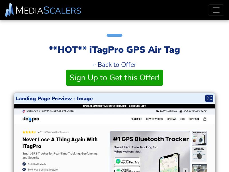 iTagPro GPS Air Tag {+Advertorial, DTC, Alt-Landers} [US, DE, CA, AU, UK, FR, IL, +232 More]