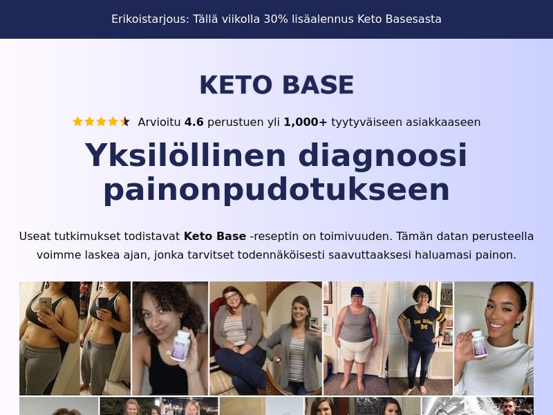 ! NEW OFFER - Keto Base - DTC [FI] (Social,Banner,Native,Push,SEO,Search,Brand Bidding) - CPA