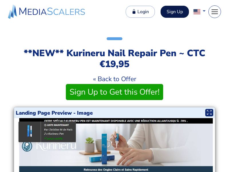 Kurineru Nail Repair Pen ~ CTC €19,95 {+DTC, Alt-Landers} (Event Tracking) [FR]