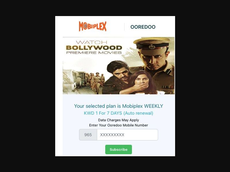 38918 - KW - [MOB] - MOBIPLEX (Non-Billable) - Ooredoo - PIN
