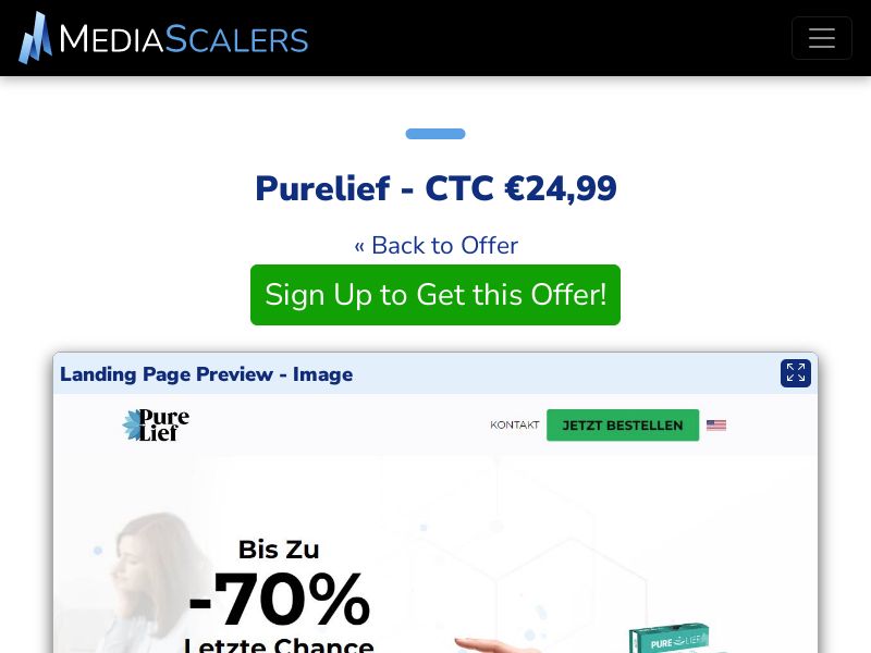 Purelief - CTC €24,99 {+DTC, Alt-Landers} (Event Tracking) [DE, AT]