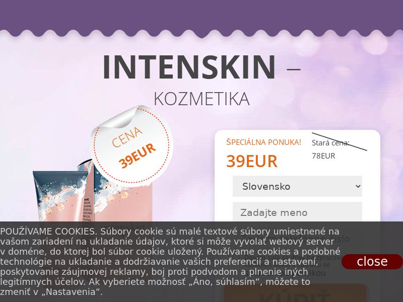 Intenskin SK - rejuvenating cream mask