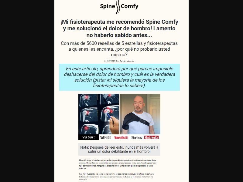 [WEB+MOB] SpineComfy - Shoulder Compression Brace €39,90 CTC /ES CC Submit [EMAIL ONLY]