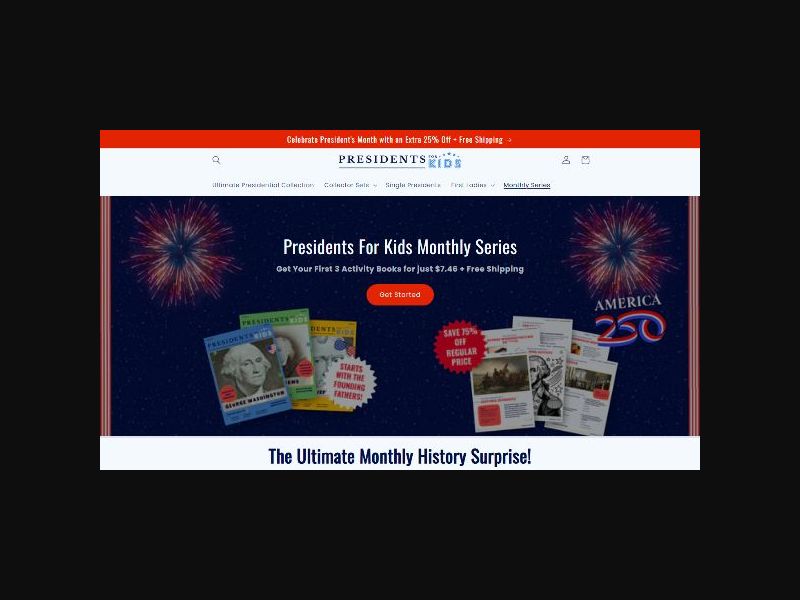 Presidents For Kids - Activity Books - CPS (US)