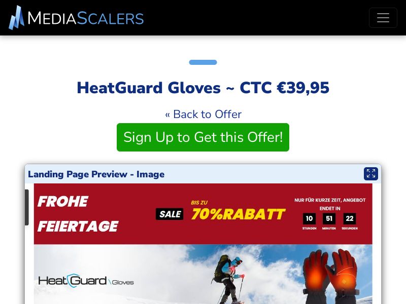HeatGuard Gloves ~ CTC €39,95 {+Advertorial, DTC, Alt-Landers} (Event Tracking) [DE, AT]