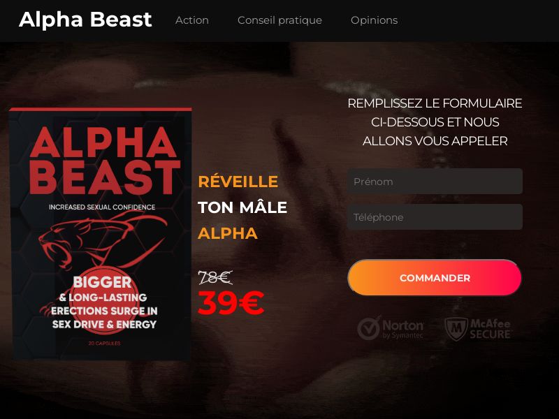 Alpha Beast caps LOW PRICE EU - POTENCY
