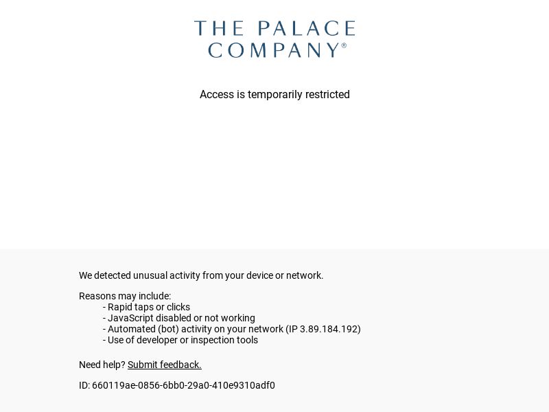 [WEB+MOB] Palace Resorts /International [246 geos] - Revshare 3.20%