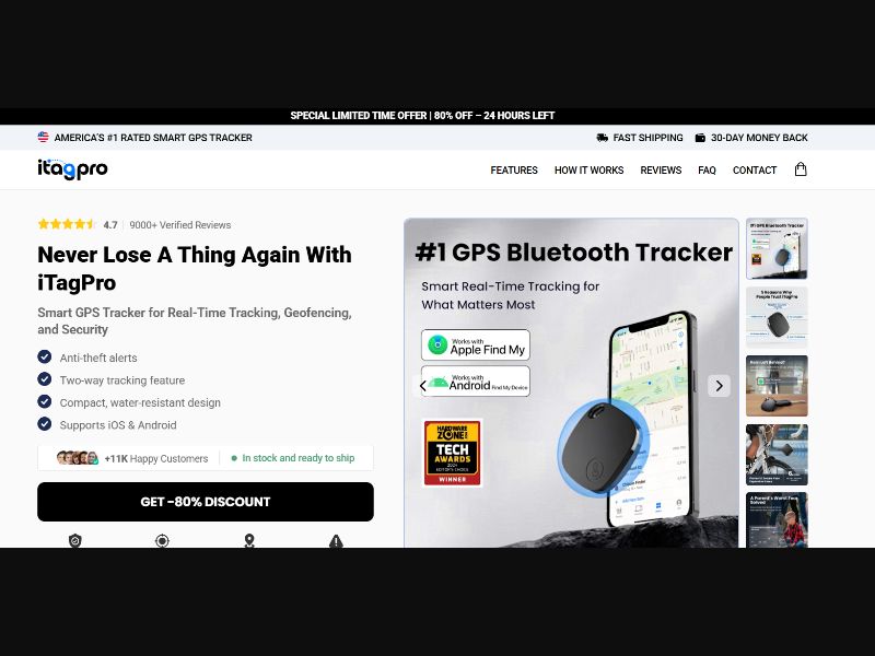 [WEB+MOB] GPS Air Tag - iTagPro - CTC $41.99 /CA CPS