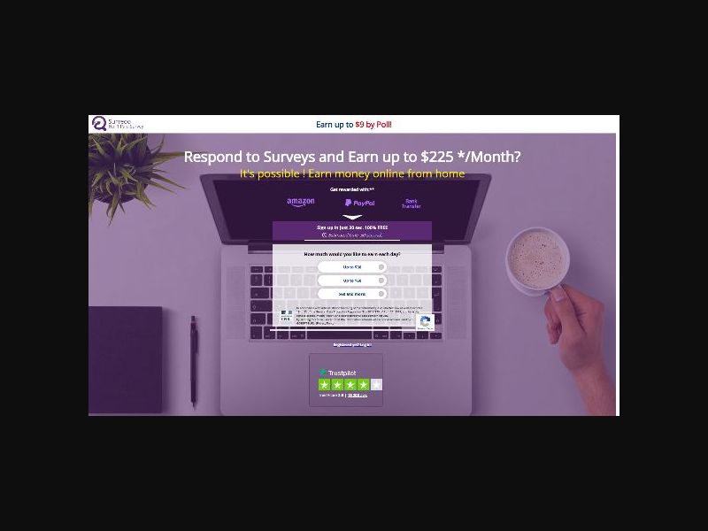 Surveoo - Earn with Surveys - SOI (US,CA,UK + more)