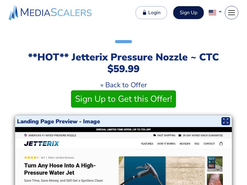 Jetterix Pressure Nozzle ~ CTC $59.99 {+DTC, Multi-Lang, Alt-Landers} (Event Tracking) [US, DE, CA, AU, UK, FR, IL, +232 More]