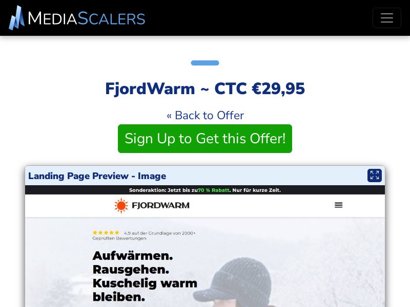 FjordWarm ~ CTC €29,95 {+DTC, Alt-Landers} (Event Tracking) [DE, AT]