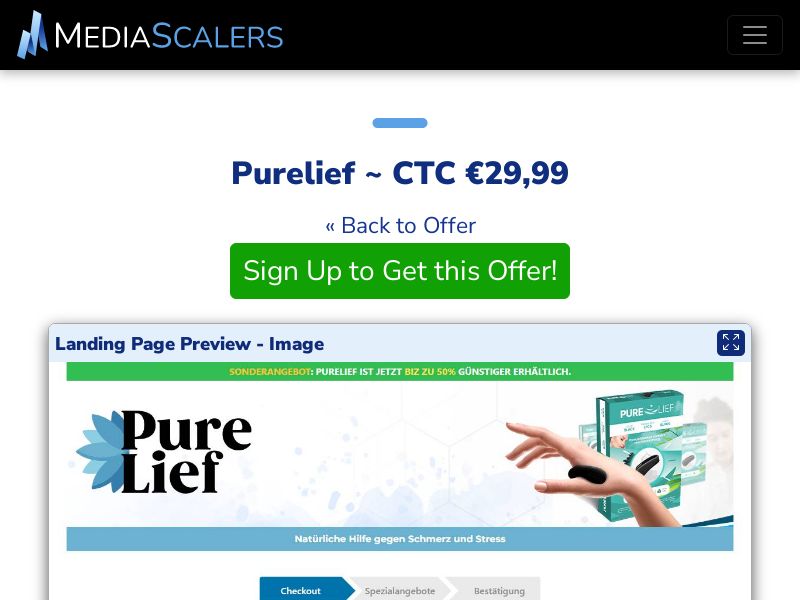 Purelief ~ CTC €29,99 {+DTC, Alt-Landers} (Event Tracking) [DE, AT]