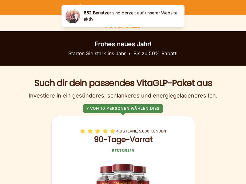 ! NEW OFFER - VitaGLP - High CTC - DTC LP [DE,AT,FR,BE,CH] (Banner,Native,Social,Search,SEO,Brand Bidding) - CPA 