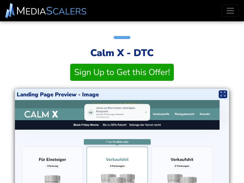 Calm X - DTC (Event Tracking) [ES]