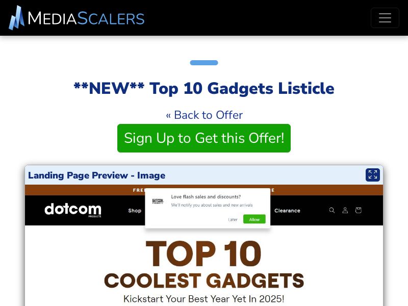 Top 10 Gadgets Listicle [US, CA, AU, UK]