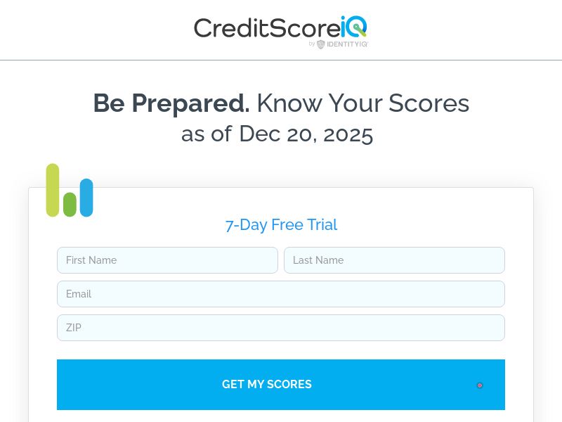 CreditScoreIQ - $1 7-Day Trial | CPA | US