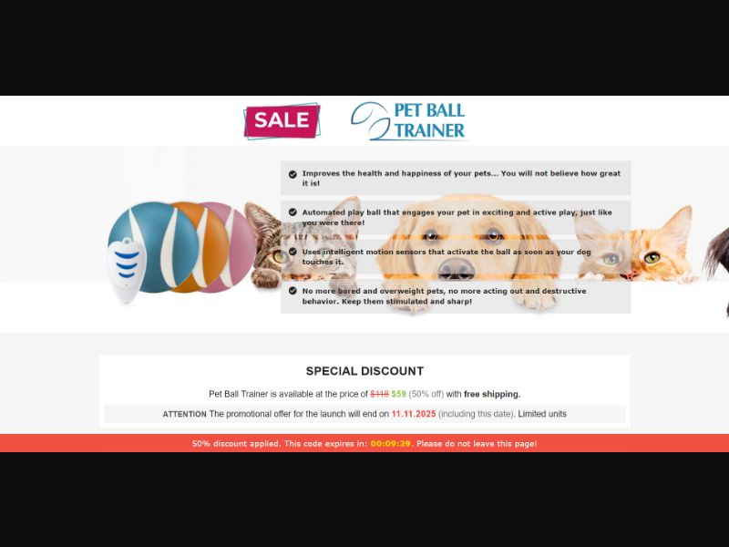 [WEB+MOB] Pet Ball Trainer – Electric Anti-Mosquito Racket /International (116 GEOs) CPS *FB/TT/Google/Taboola Pixel* [Approval Required]
