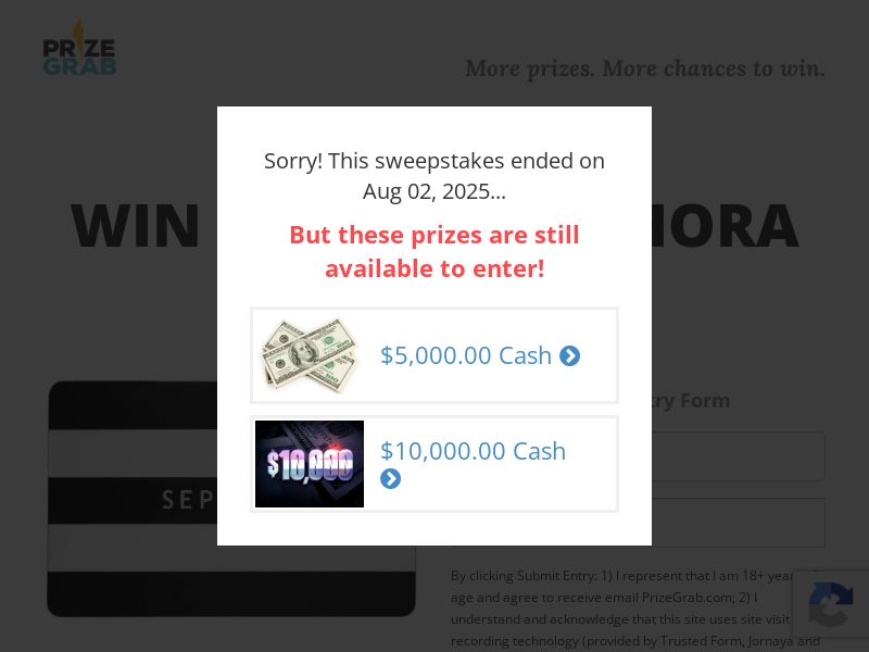 PrizeGrab - Sephora Gift Card - CPL DOI - US