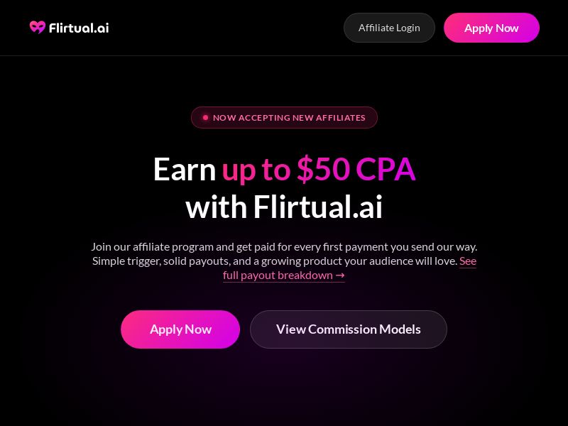 Flirtual.ai - AI Dating - CPA Yearly Plan - All Devices [US]