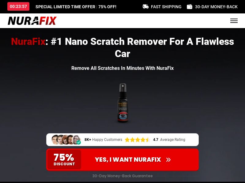 Nano Car Spray - NuraFix - CTC $19.99