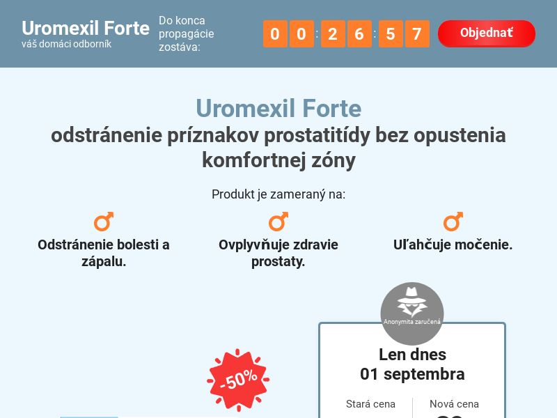 Uromexil Forte SK - male urination