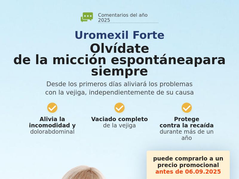 Uromexil Forte EU - female urination HOLD