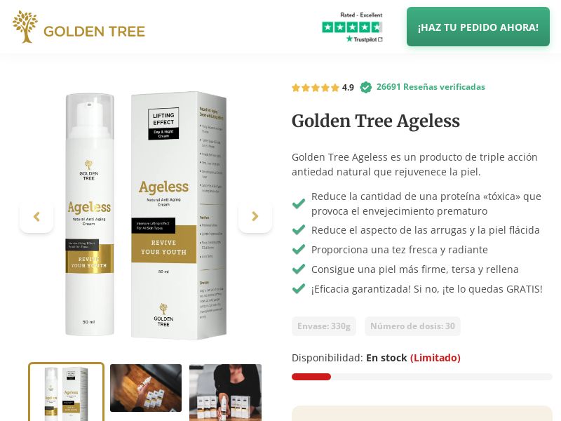 ! NEW OFFER - Ageless Anti Aging Cream [ES] (Social,Banner,Native,Push,SEO,Search,Brand Bidding) - CPA 