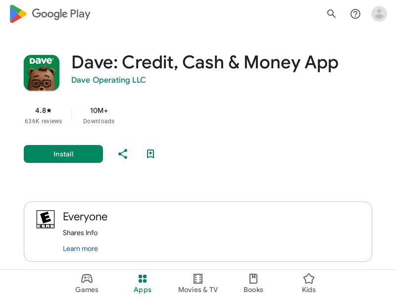 Dave - Online Banking & Cash Advance