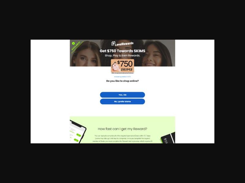Reward Zone - $750 Skims Card - IOS - CPL (US)